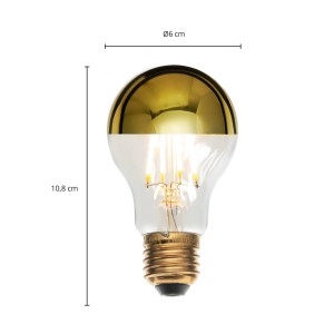 Lucande E27 3,5W LED kopspiegellamp A60, 2700K goud