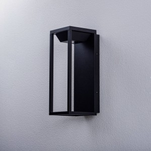 Lucande Faskia LED buitenwandlamp in zwart