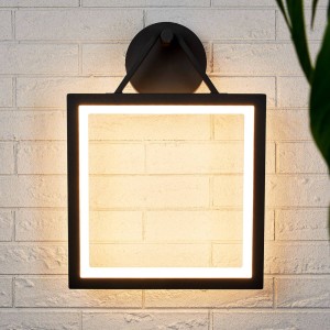 Lucande Framevormige LED buitenwandlamp Mirco