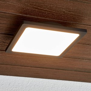 Lucande LED buitenplafondlamp Mabella in donkergrijs