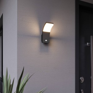 Lucande LED-buitenwandlamp Timm met bewegingssensor