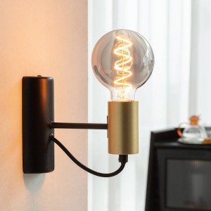 Lucande LED-glaslamp E27 3,8W, G95, 1800K, rook