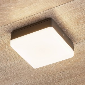 Lucande LED plafondlamp Thilo, grijs, 16 cm, HF sensor
