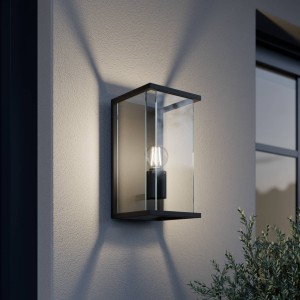Lucande Outdoor wandlamp Annalea met glasscherm en IP54