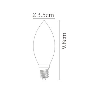 Lucide LED kaarslamp E14 3W 2.200K dimbaar