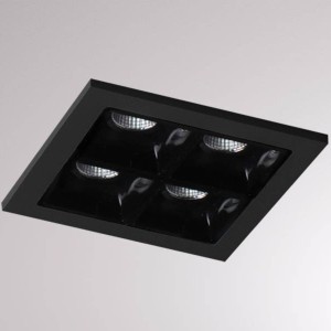 Molto Luce Liro LED inbouwlamp zwart 34° 3.000 K
