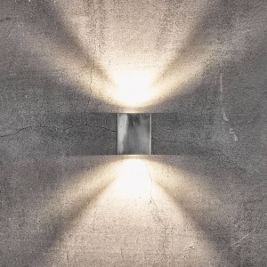 Nordlux LED buitenwandlamp Canto Kubi 2, 10 cm, grijs