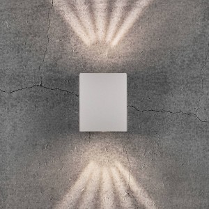 Nordlux LED buitenwandlamp Canto Kubi 2, 10 cm, wit