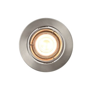 Nordlux LED inbouwlamp Carina Smart, 3 stuks, rond, nikkel