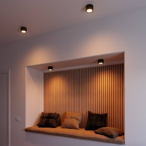 Nordlux LED plafondspot Landon Smart, zwart, hoogte 8,2 cm