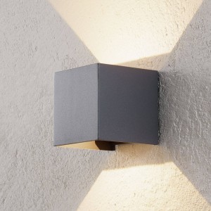 ORION LED buitenwandlamp Cube basaltgrijs