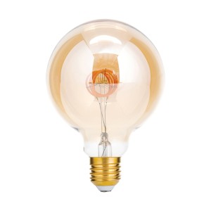 ORION LED lamp E27 G95 4W amber 2.200K dimbaar