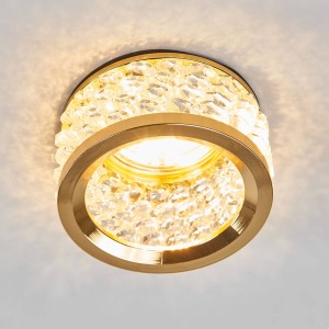 ORION Met kristalversiering – inbouwlamp Iwen, goud