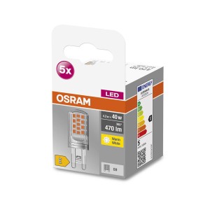 OSRAM Base PIN LED stiftlamp G9 4,2W 470lm per 5