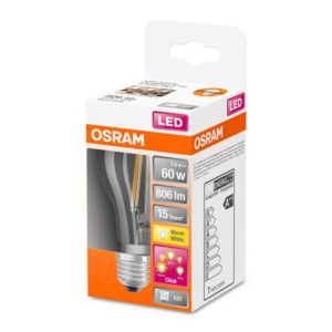 OSRAM Classic A LED lamp E27 6,5W 827 3-step-dim