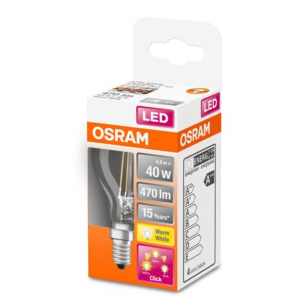 Osram classic p led lamp e14 4w 827 3-step-dim
