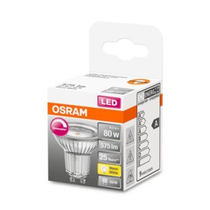 OSRAM LED glas-reflector GU10 7,9W 927 120° dim