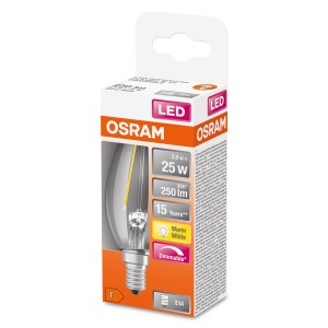 OSRAM LED kaarslamp E14 2.8W 827 dimbaar helder