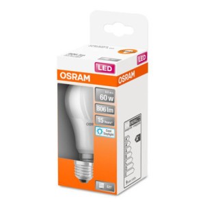 OSRAM LED lamp Classic A E27 8,5W 6.500K mat