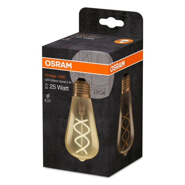 Osram led lamp e27 4w 2. 000k vintage edison goud 2