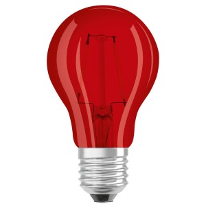 OSRAM LED lamp E27 Star Décor Cla A 2,5W, rood