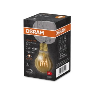 OSRAM vintage 1906 Classic A LED E27 4,8W goud dim