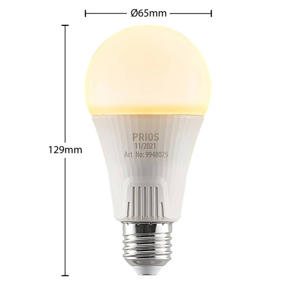 Prios led lamp e27 a60 15w wit 2. 700k