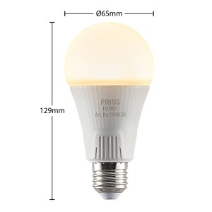 PRIOS LED lamp E27 A60 15W wit 3.000K