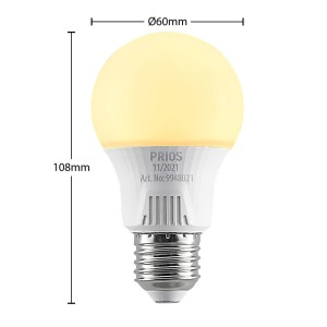 PRIOS LED lamp E27 A60 7W wit 2.700K