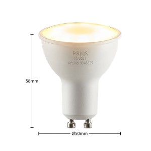 PRIOS LED reflector GU10 8W 2.700K 120°