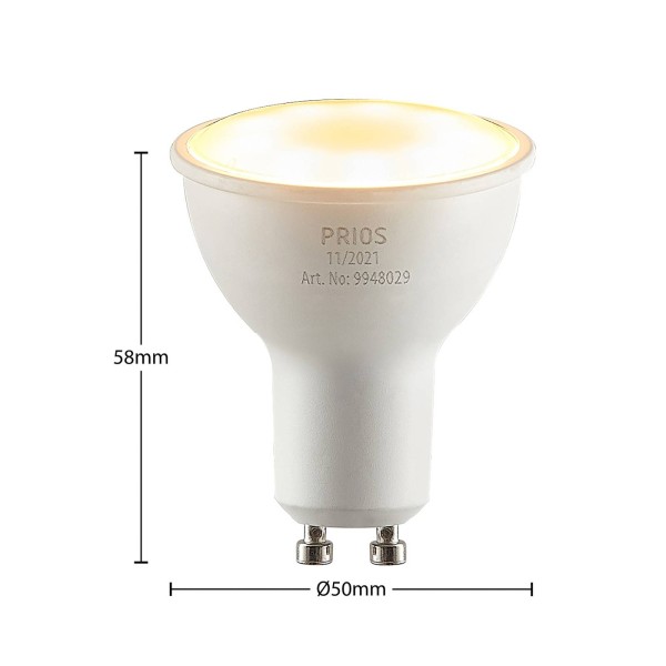 Prios led reflector gu10 8w 2. 700k 120°