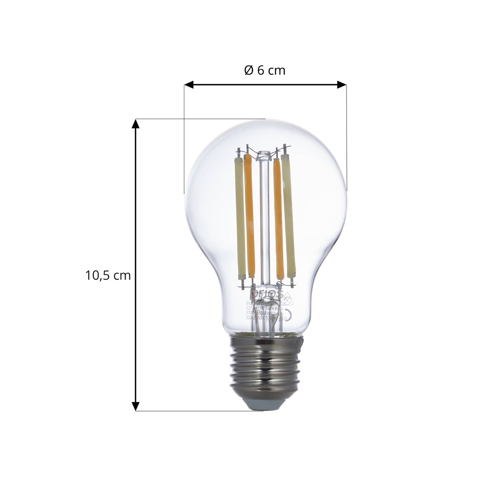 PRIOS Smart E27 A60 LED lamp 7W tunable white WLAN