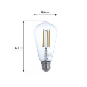 PRIOS Smart LED E27 ST64 7W WLAN helder tunable white