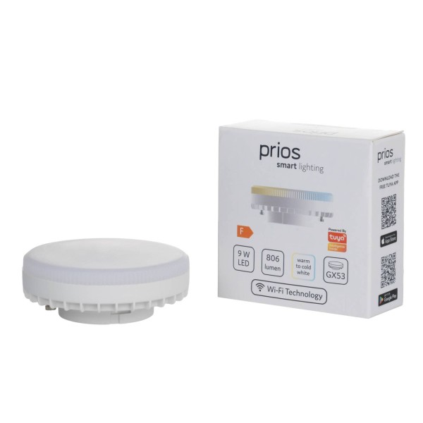 Prios smart led gx53 9w wlan cct mat tunable white 2