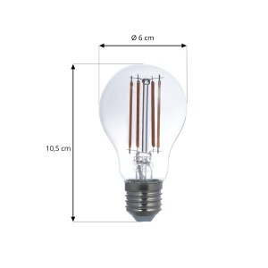 PRIOS Smart LED filament rookgrijs E27 A60 WLAN 4,9W