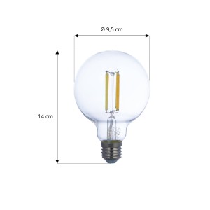 PRIOS Smart LED lamp E27 G95 7W WLAN tunable white