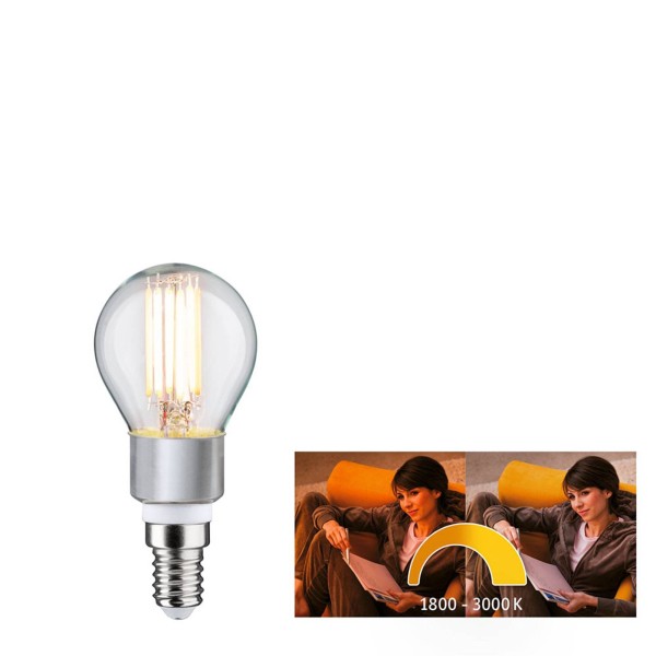 Paulmann led-druppellamp e14 5w dim to warm