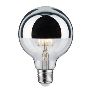 Paulmann LED lamp E27 827 6,5W kopspiegel zilver