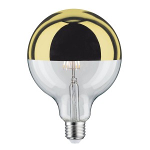 Paulmann LED lamp E27 G125 827 6,5W kopspiegel goud