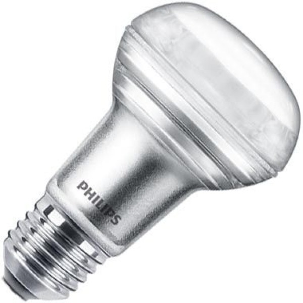 Philips reflectorlamp led r63 3w (vervangt 40w) grote fitting e27u kunt de philips reflectorlamp led r63 3w (vervangt 40w) grote fitting e27 perfect gebruiken om de ideale sfeer te creëren bij u thuis! De ledlamp met een grote fitting e27 is daarbij ook nog erg energiezuinig. Zo geeft de ledlamp van philips het licht van de reguliere versie van 40w (210 lumen)