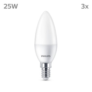 Philips LED kaars E14 2,8W 250lm 2.700K mat per 3