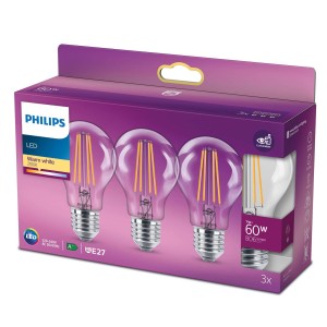 Philips LED lamp Classic E27 A60 7W 827 helder 3st