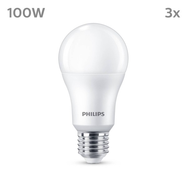 Philips led lamp e27 13w 1. 521lm 4. 000k mat per 3