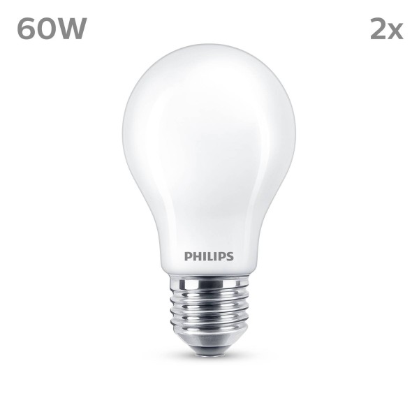 Philips led lamp e27 7w 806lm 2. 700k mat per 2