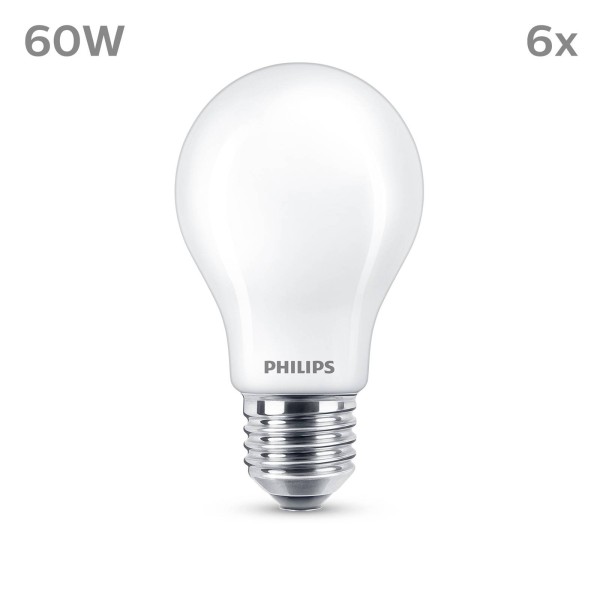 Philips led lamp e27 7w 806lm 2. 700k mat per 6