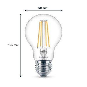 Philips LED lamp E27 7W 850lm 4.000K helder per 6