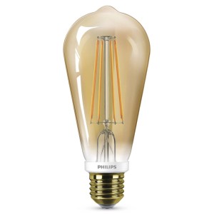 Philips LED lamp E27 ST64 5,5W goud, dimbaar