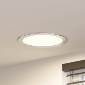 Prios Cadance LED inbouwlamp, zilver, 24 cm