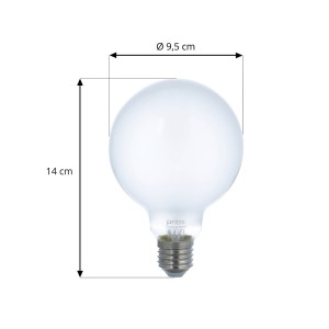 Prios LED E27-lamp G95 7W WLAN mat per 3