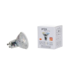 Prios LED GU10-lamp glas 4,7W WLAN 2 per set